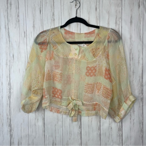 Vintage Patchwork blouse - Picture 1 of 6